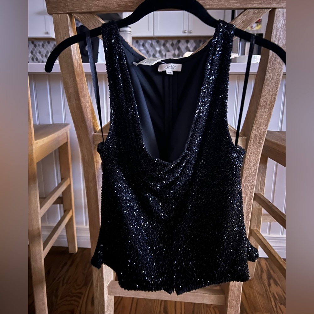 Caché Beaded Tank Top Size M